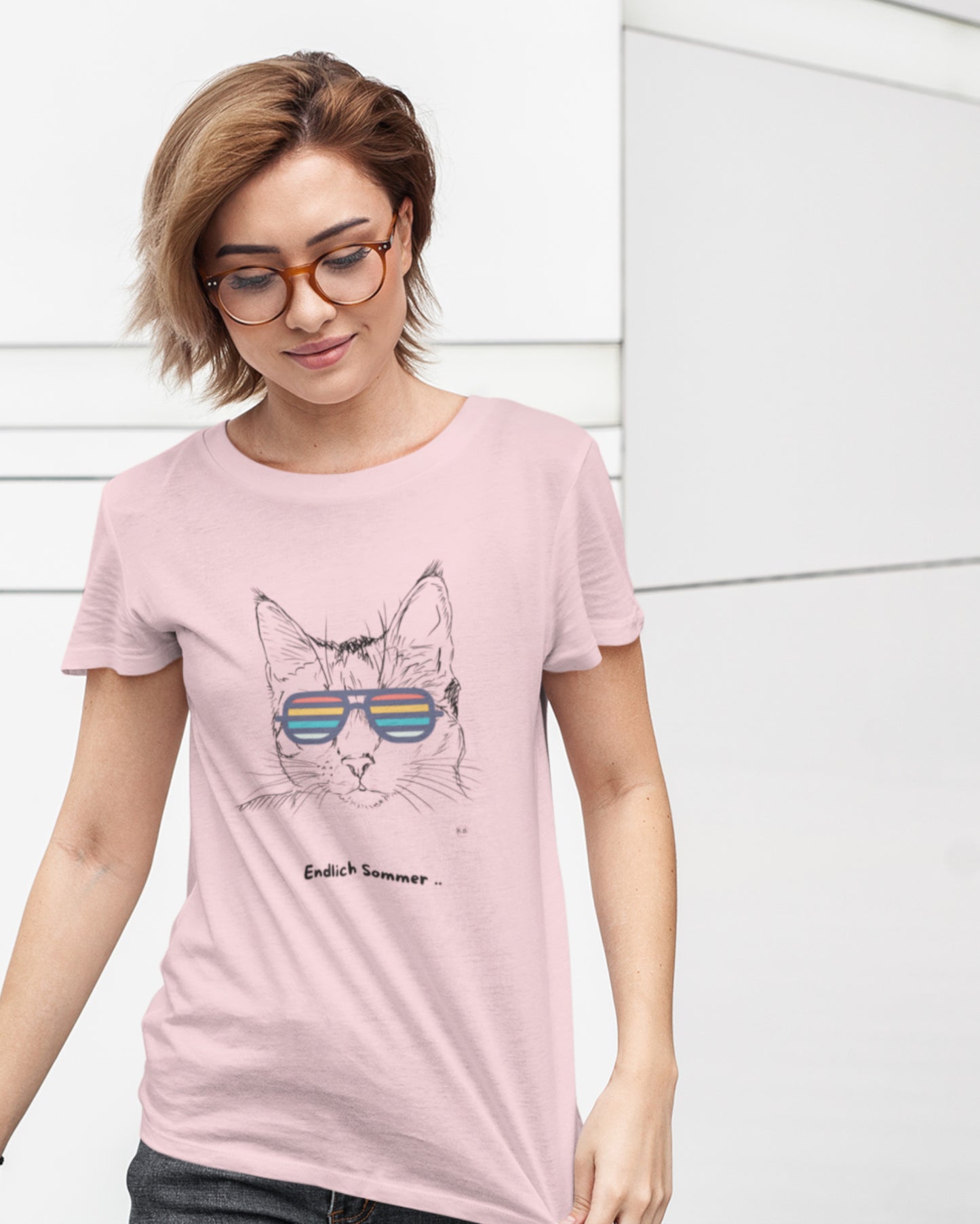 T-SHIRT | RETRO CAT - ENDLICH SOMMER